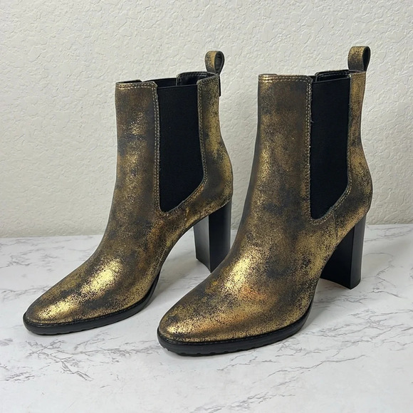 Lauren Ralph Lauren Women's Black & Bronze Mylah Boots - Picture 1 of 12